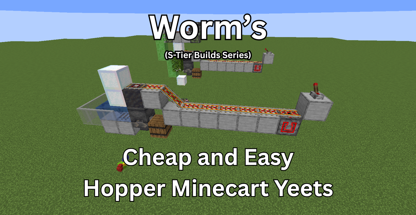 Worm's Super Cheap & Easy Hopper Minecart Yeets -  No Heads or Crystals (S-Tier Builds Series) – key image
